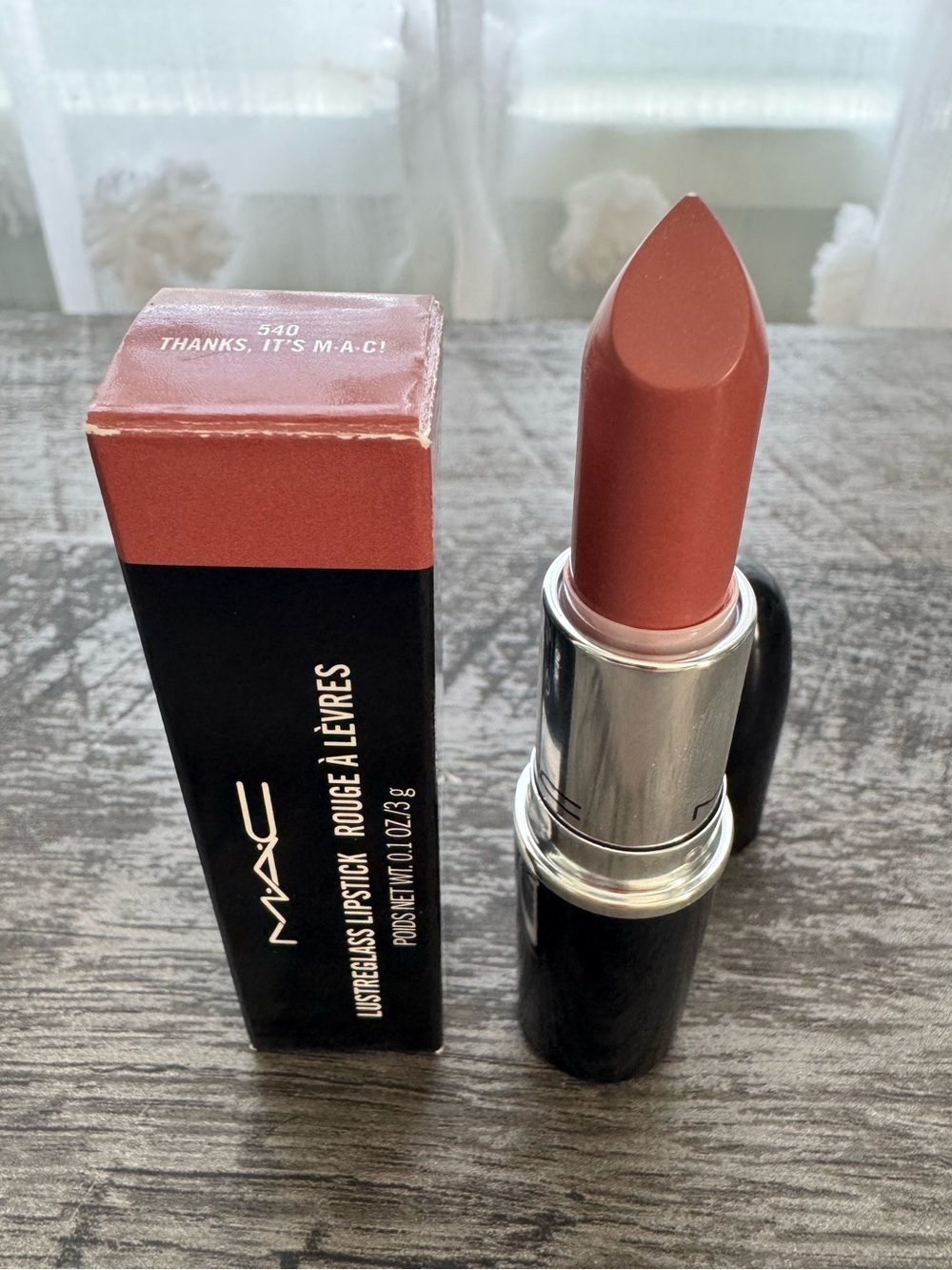 MAC Lustreglass Lipstick - Shade 540 Thanks, It’s M·A·C! (BNIB)